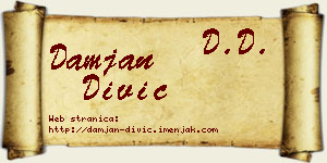 Damjan Divić vizit kartica
